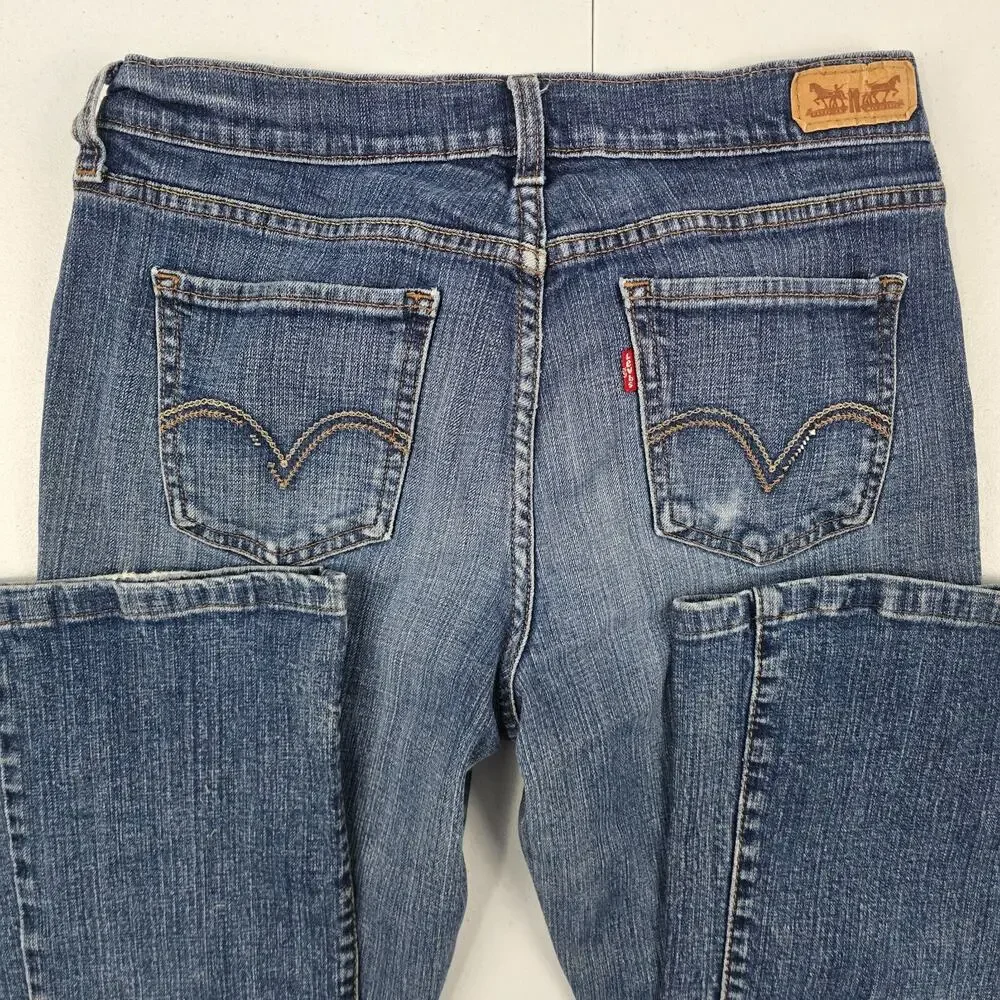 Levi's 515‎ boot cut jeans 8m blue denim womens 4991